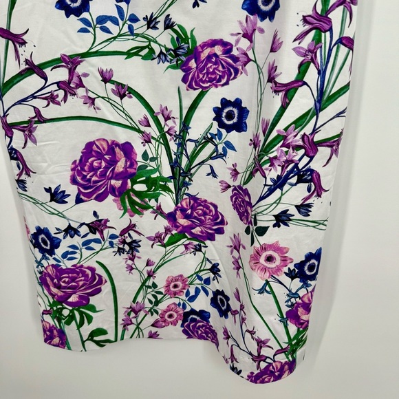 Talbots Sateen Botanical Gardens Sheath Mini Dress Cocktail Party Floral Size 8 - Picture 5 of 7